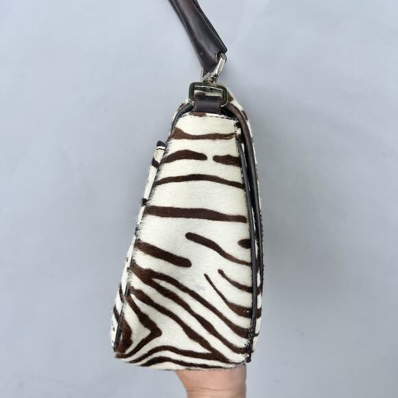 Prada Vintage Zebra Design Pony Hair Shoulder Bag - Picture 15 of 16